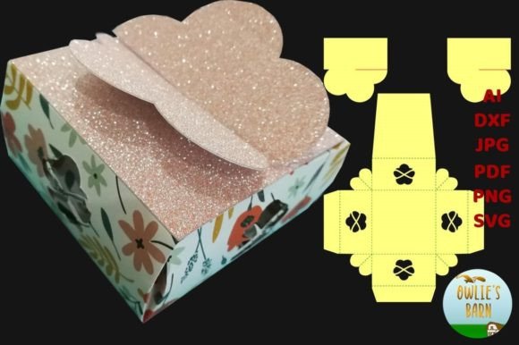 3D SVG Gift Boxes with Flower Closure