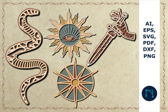 3D SVG Layer Boho Snake