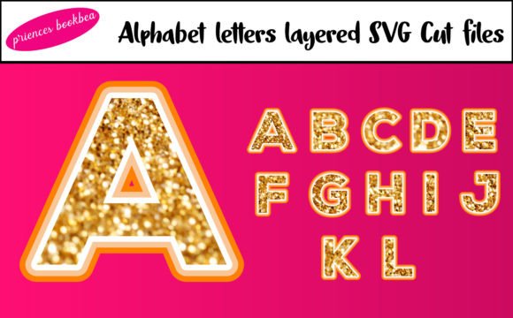 Alphabet Letters Layered Shadow SVG for 3D Shadow Boxes