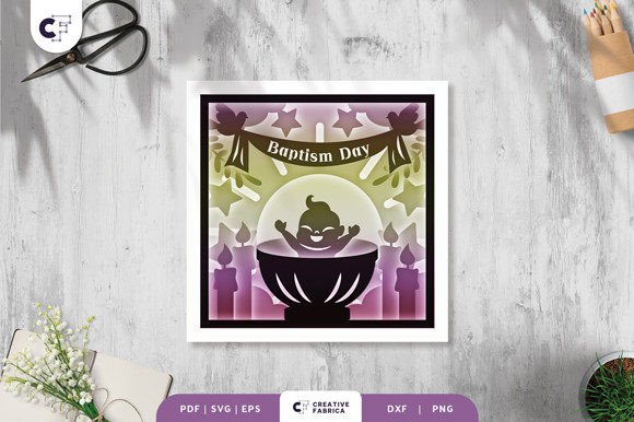 Baby Baptism Day 3D SVG