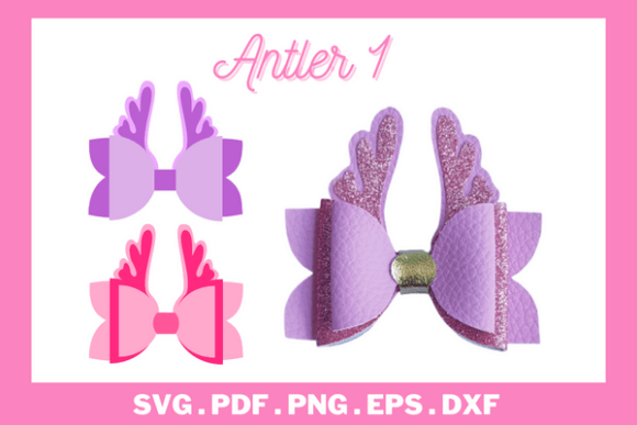 Bow SVG, Hairbow Template SVG, PDF Ant1