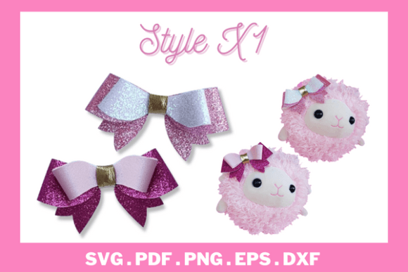 Bow SVG, Hairbow Template SVG, PDF X1