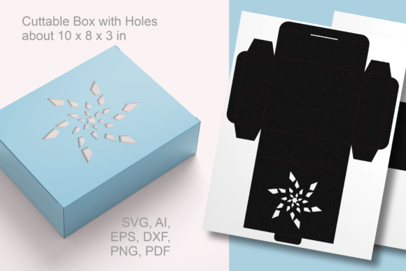 Broken Star Rectangular Favor Box SVG