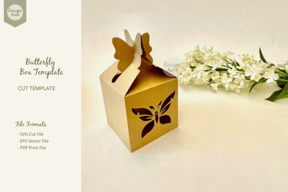 Butterfly Top Box Template V3 - Gift Box