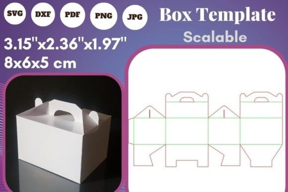 Cake Box Template 3D SVG Shapes