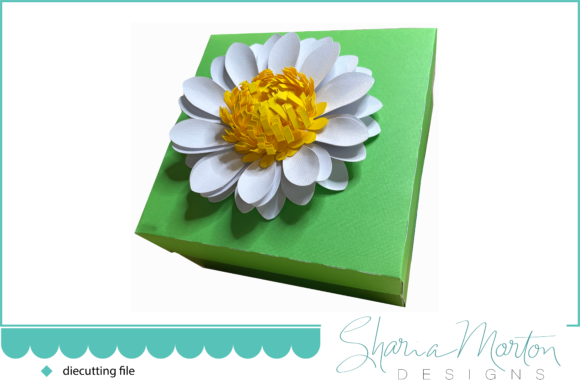 Daisy Gift Box 3D SVG Paper Flowers