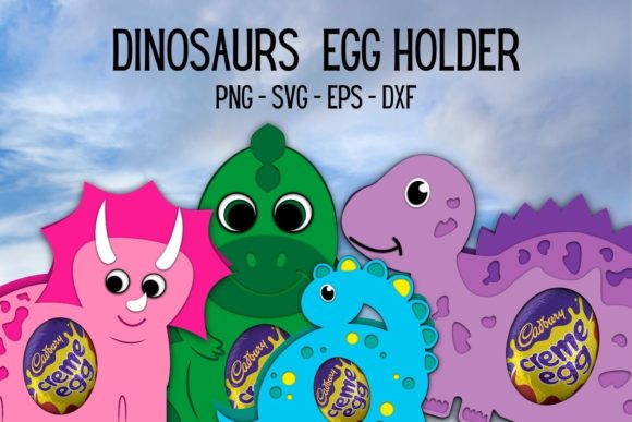 Dinosaurs Egg Holders SVG 3D Shapes