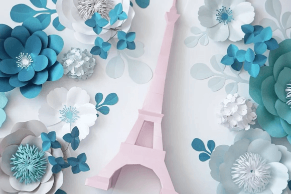 Eiffel Tower Wall Paper Sculpture