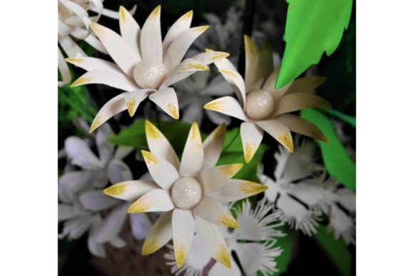 Flannel Flower Paper Templates 3D SVG