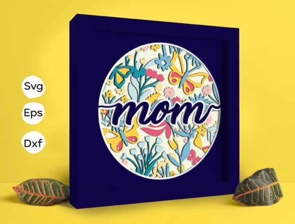 Garden Mom Papercut Light Box 3D SVG