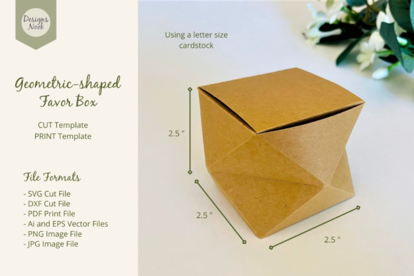 Geometric Box Template SVG DXF PDF Files
