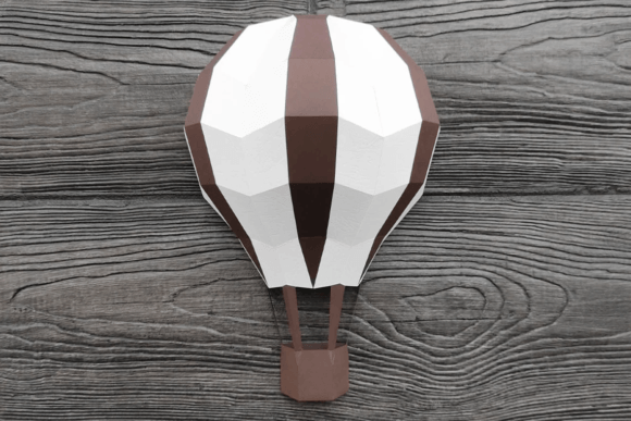 Hot Air Balloon Hanging Wall Paper Sculpture