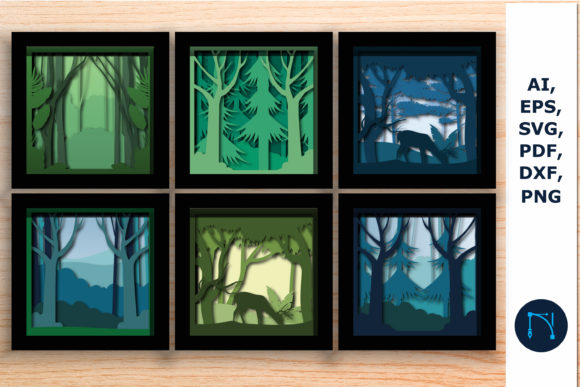 Layer Forest Frame Wall Cut Svg Bundle