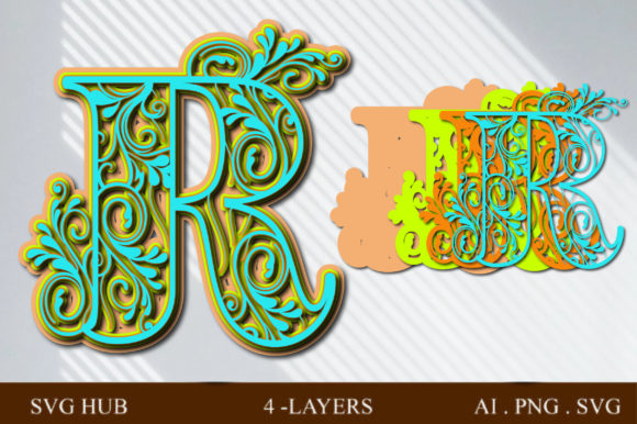 Layered Floral Letter R Review