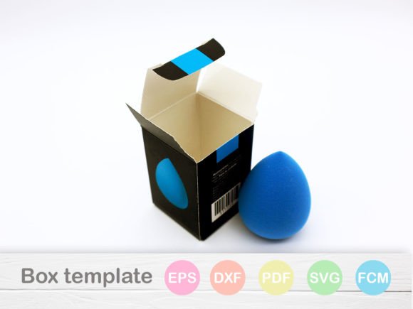 Make Up Sponge Box Template 3D SVG Shapes