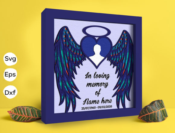 Memorial Heart Papercut Light Box 3D SVG