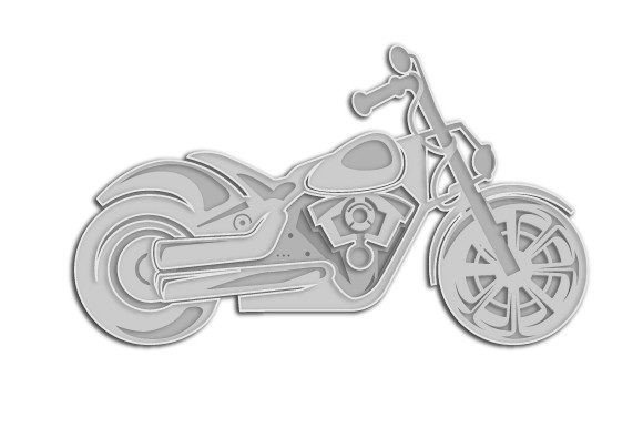 Motorbike Layered Intricate Cut 3D SVG