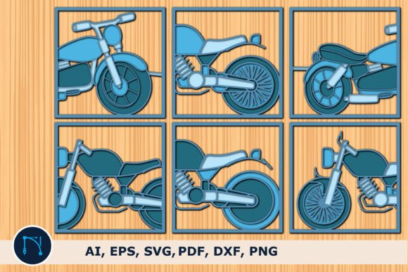 Multilayer Motorbike Decor SVG Bundle