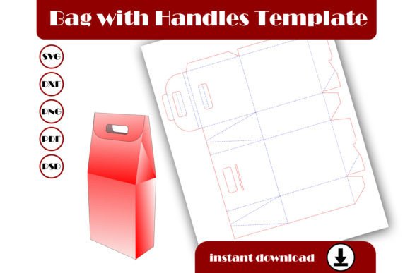 Paper Bag Template, Shopping Bag