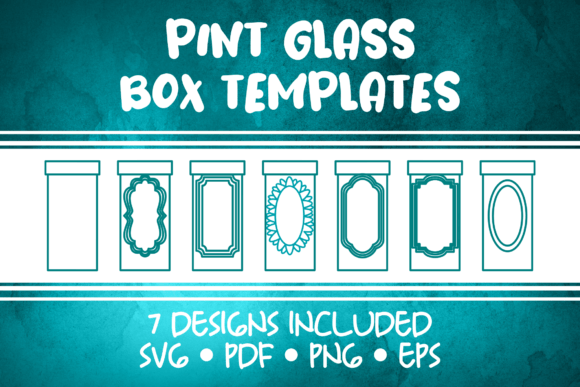 Pint Glass Box Template 3D SVG Gift Boxes