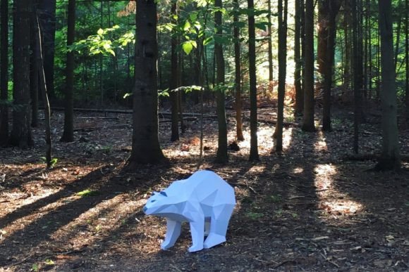 Polar Bear Paper Sculpture 3D SVG