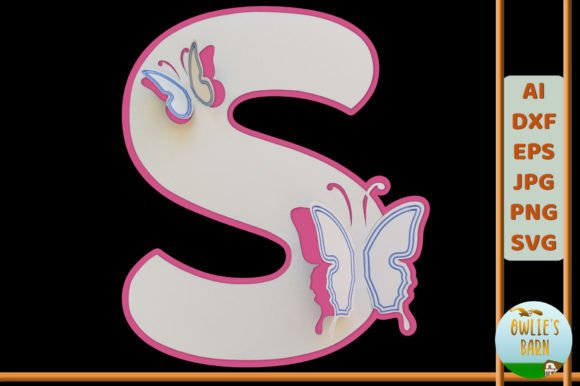 Popup Butterfly Monogram S