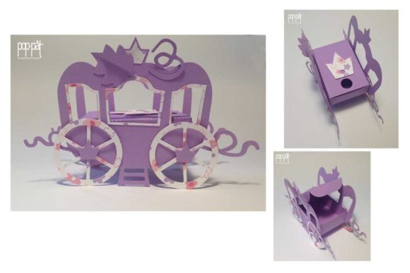 Princess Carriage 3D SVG Shapes