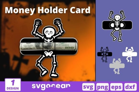 Skeleton Money Holder Card Svg 3D SVG Shapes