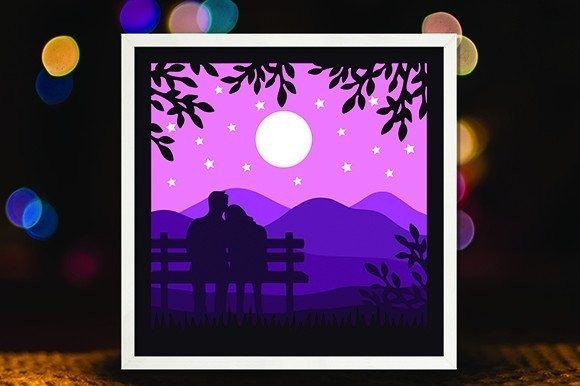 Sweet Couple 3D SVG for Shadow Boxes
