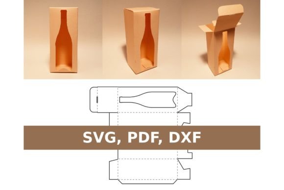 Wine Bottle Box 3D SVG Gift Boxes